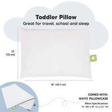 Load image into Gallery viewer, Toddler Pillow with Pillowcase (Soft White)
