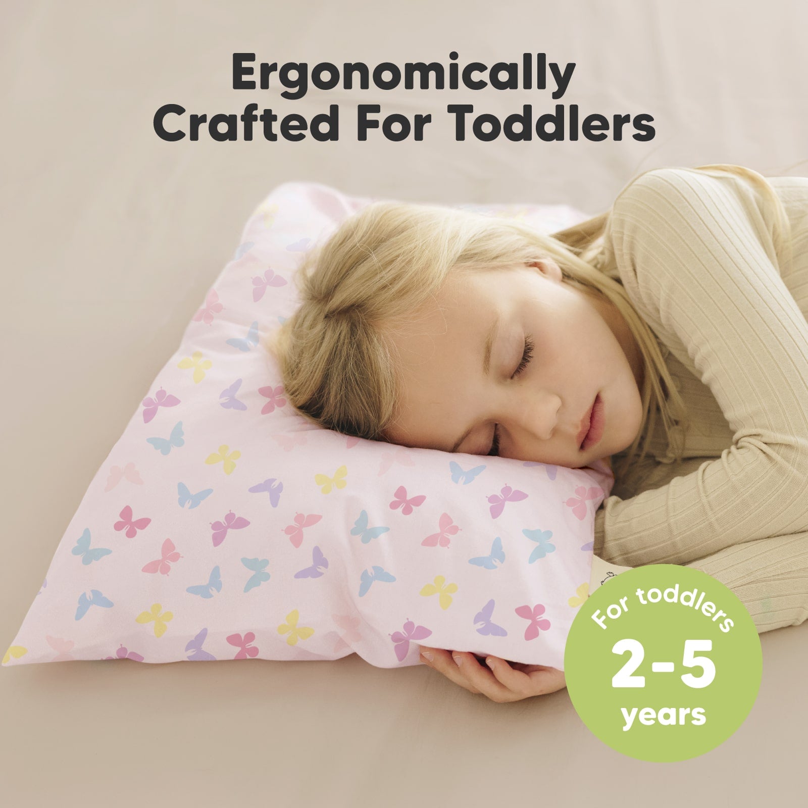 Ergonomically crafted for toddlers, this dreamy pillow provides the ideal support and comfort for ages 2–5.
 27543088332986