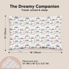 Load image into Gallery viewer, Toddler Pillow with Pillowcase (Dino Patrol)
