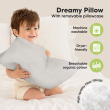 Load image into Gallery viewer, Toddler Pillow with Pillowcase (French Gray)
