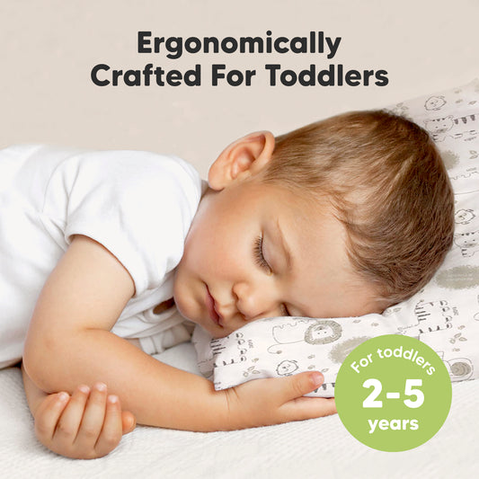 Ergonomically crafted for toddlers, this dreamy pillow provides the ideal support and comfort for ages 2–5.
-on-hover
