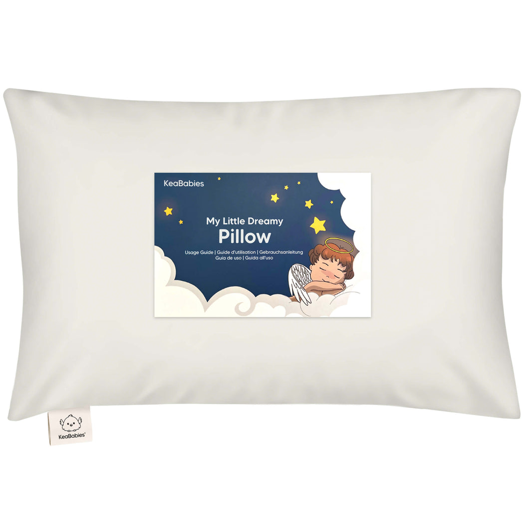 Toddler Pillow with Pillowcase (Pearl Gray)