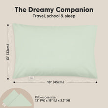 Load image into Gallery viewer, Toddler Pillow with Pillowcase (Sage)
