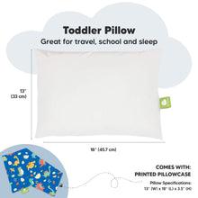 Load image into Gallery viewer, Toddler Pillow with Pillowcase (DinoWorld)
