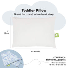 Load image into Gallery viewer, Toddler Pillow with Pillowcase (Nautical)
