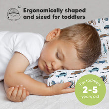 Load image into Gallery viewer, Toddler Pillow with Pillowcase (Vroom)
