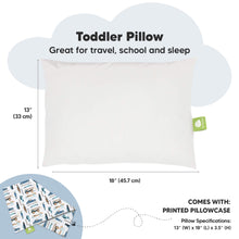 Load image into Gallery viewer, Toddler Pillow with Pillowcase (Vroom)
