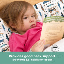 Load image into Gallery viewer, Toddler Pillow with Pillowcase (Vroom)
