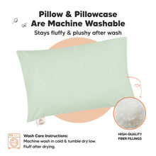 Load image into Gallery viewer, Toddler Pillow with Pillowcase (Sage)
