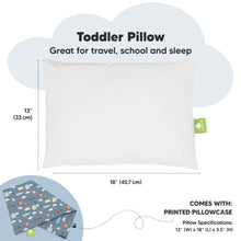 Load image into Gallery viewer, Toddler Pillow with Pillowcase (Up &amp; Away)
