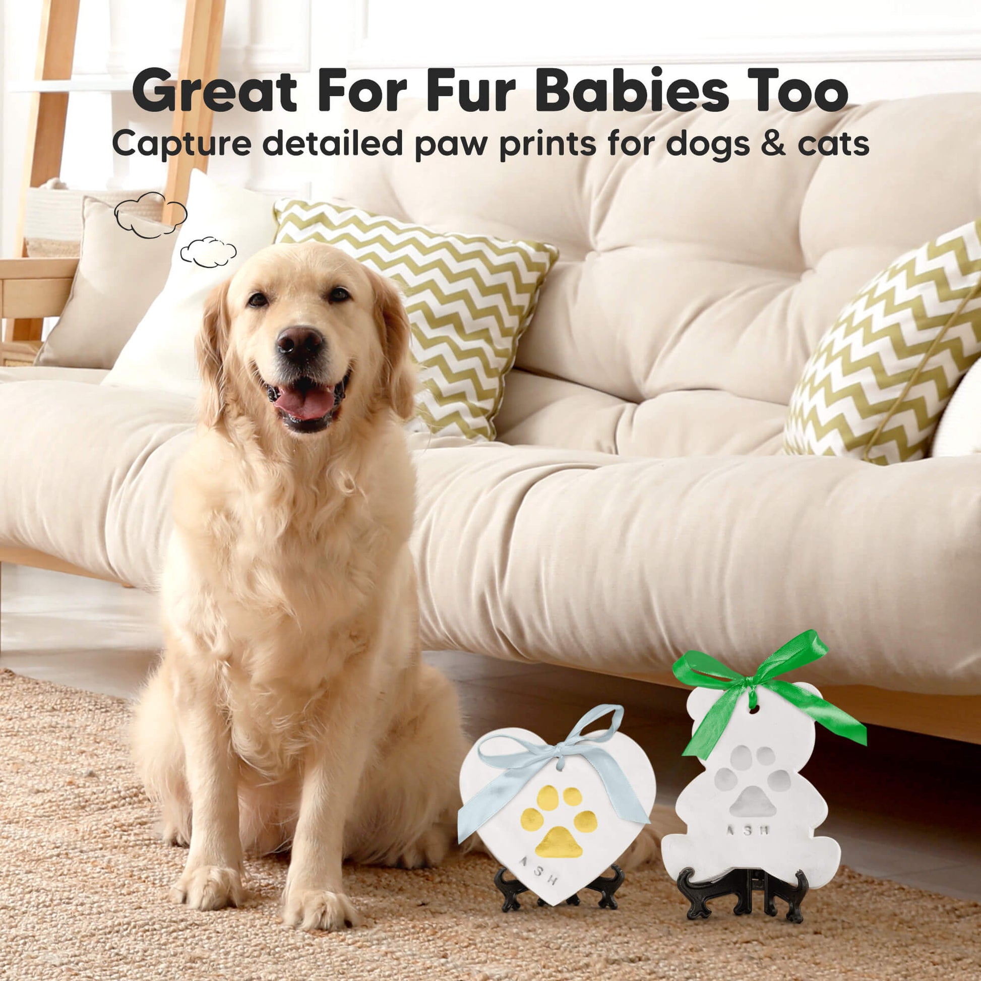 Great for Fur Babies Too, capture detailed paw prints for dogs & cats. 30514295931066