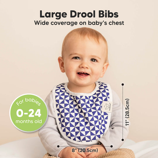 8-Pack Urban Drool Bibs (Azure)