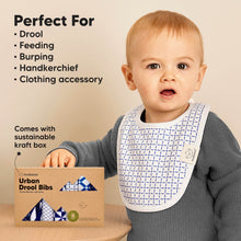 Load image into Gallery viewer, 8-Pack Urban Drool Bibs (Azure)
