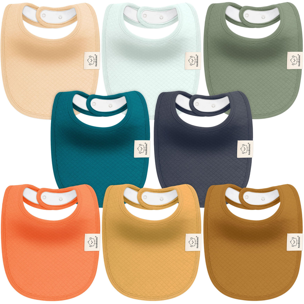 8-Pack Urban Quin Drool Bibs (Eclipse)