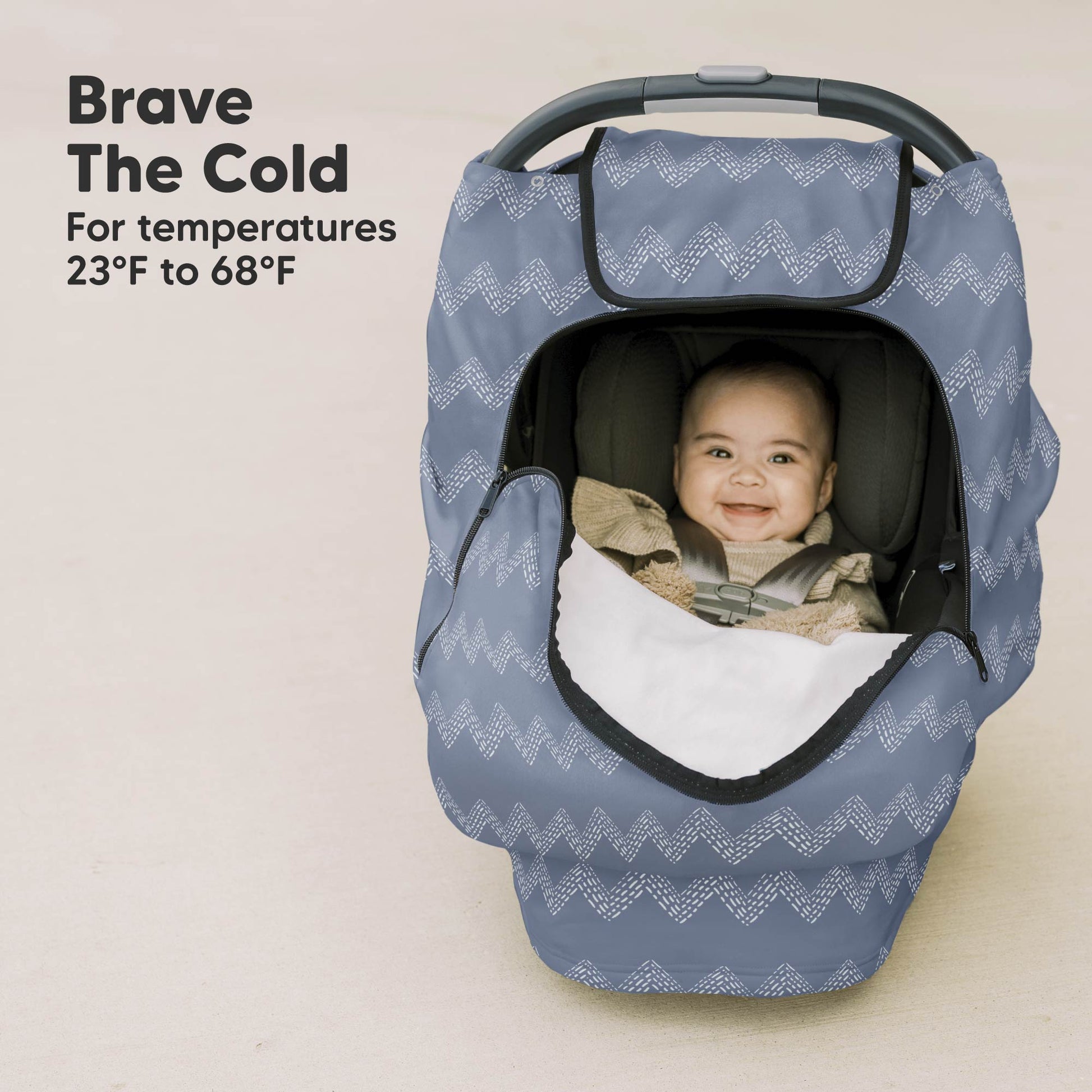 Warmzy Baby Car Seat Cover (Herringbone) by KeaBabies