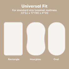 Load image into Gallery viewer, 2-Pack Soothe Fitted Bassinet Sheets (Soft White)
