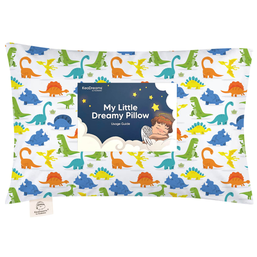 Toddler Pillow with Pillowcase (Happy Dino)