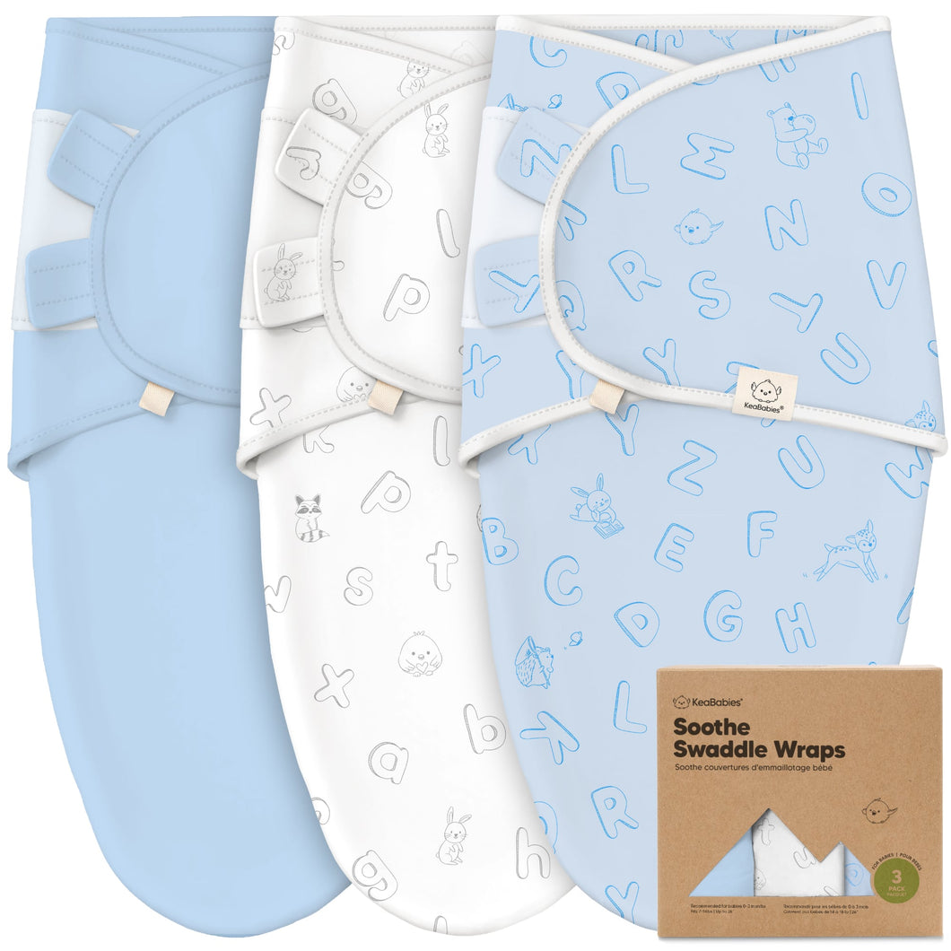 3-Pack Soothe Swaddle Wraps (ABC Land Cloud)