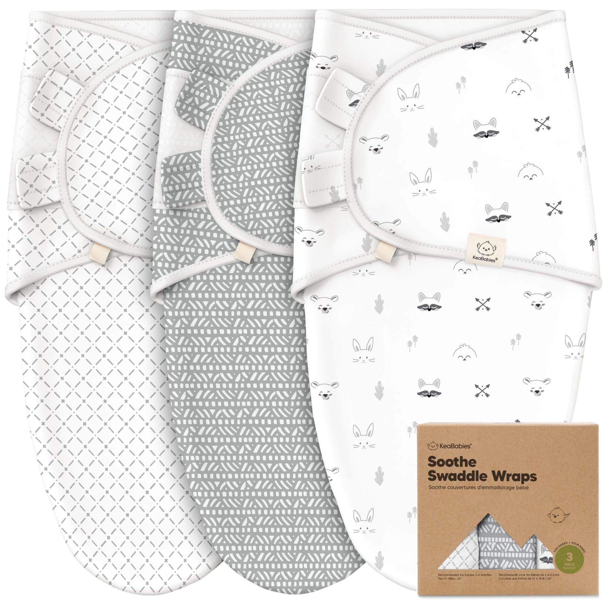 3-Pack Soothe Swaddle Wraps 25530767573178