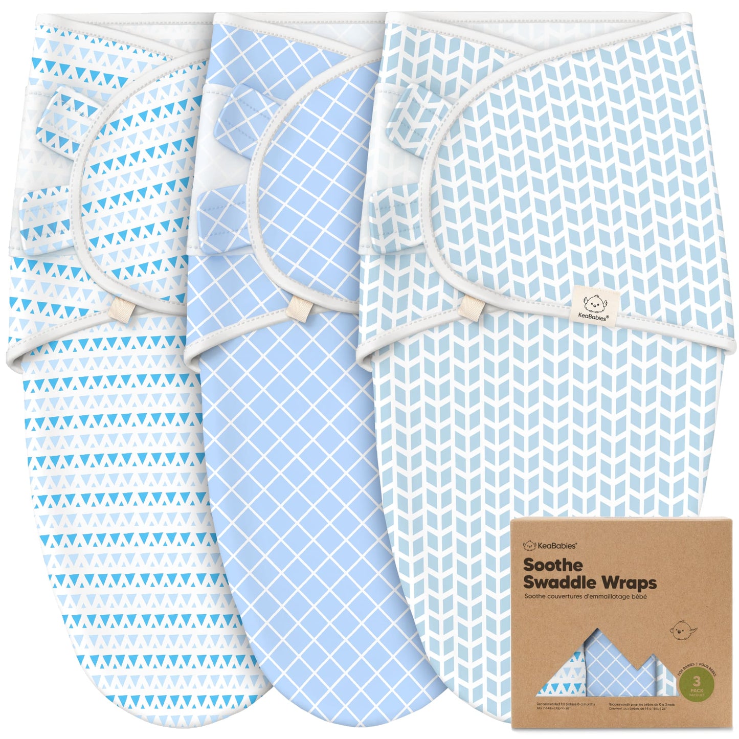 3-Pack Soothe Swaddle Wraps 25530767179962
