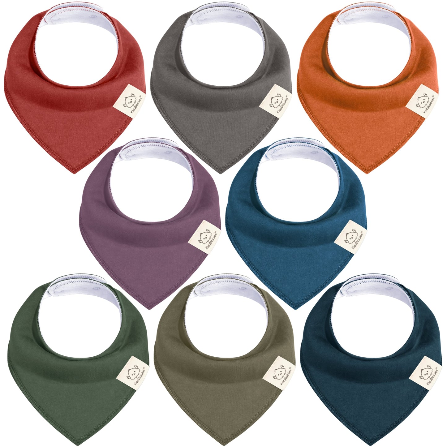 8-Pack Organic Bandana Bibs (Boy) 25548137889978