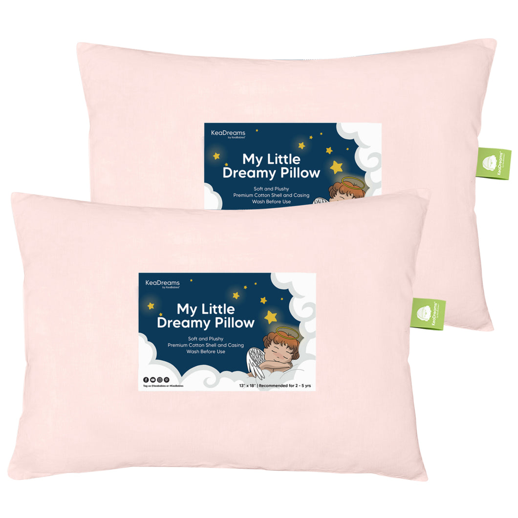 2-Pack Toddler Pillows (Mist Pink)