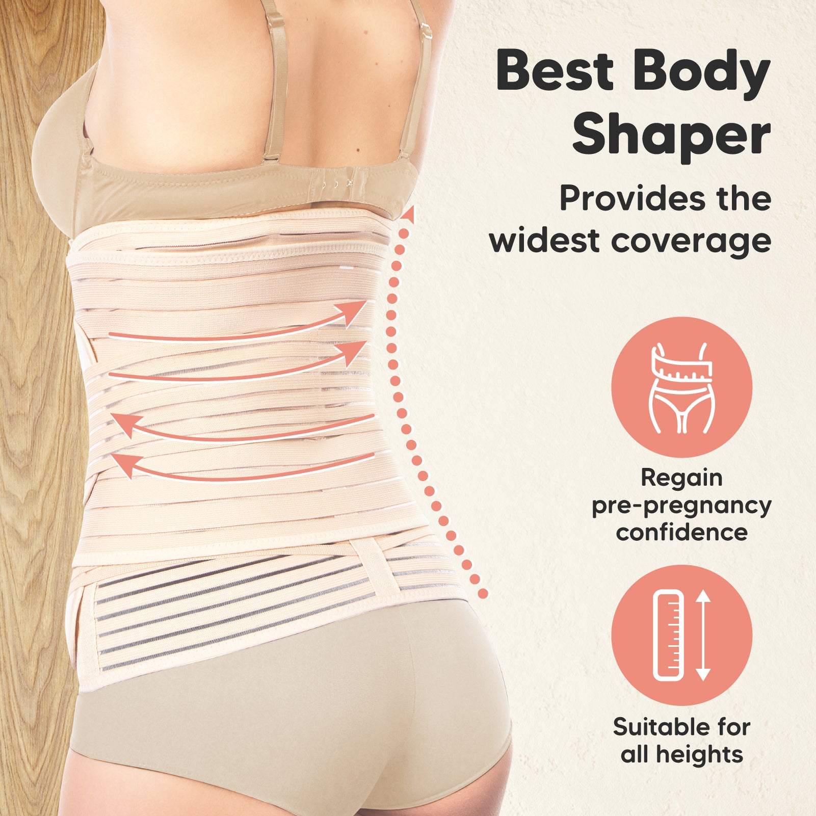 KeaBabies 3 In 1 Postpartum Belly Support Recovery Wrap - Belly