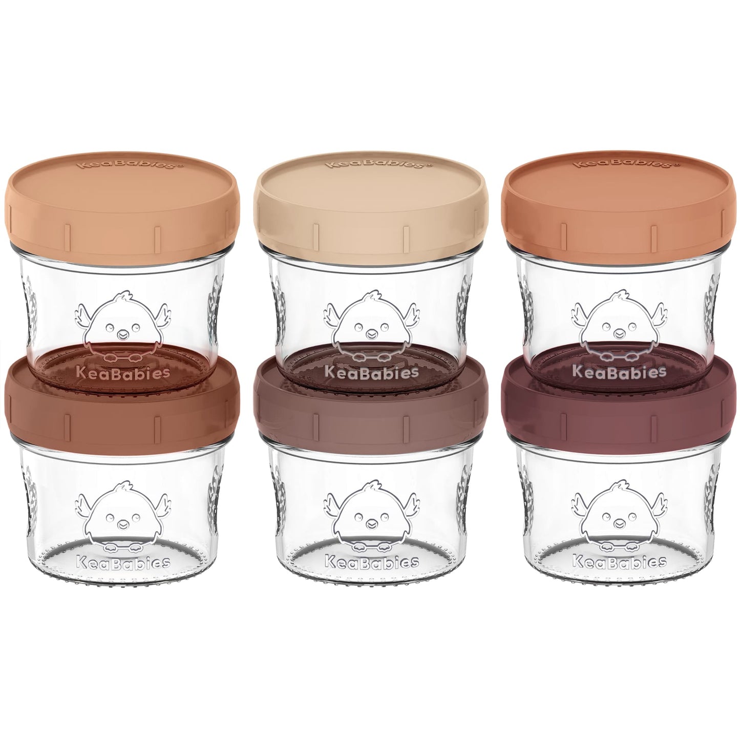 6-Pack Prep Jars Food Glass Containers 25121864646842