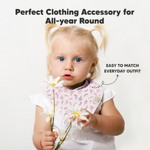 Load image into Gallery viewer, 10-Pack Organic Bandana Bibs (Tea Party)
