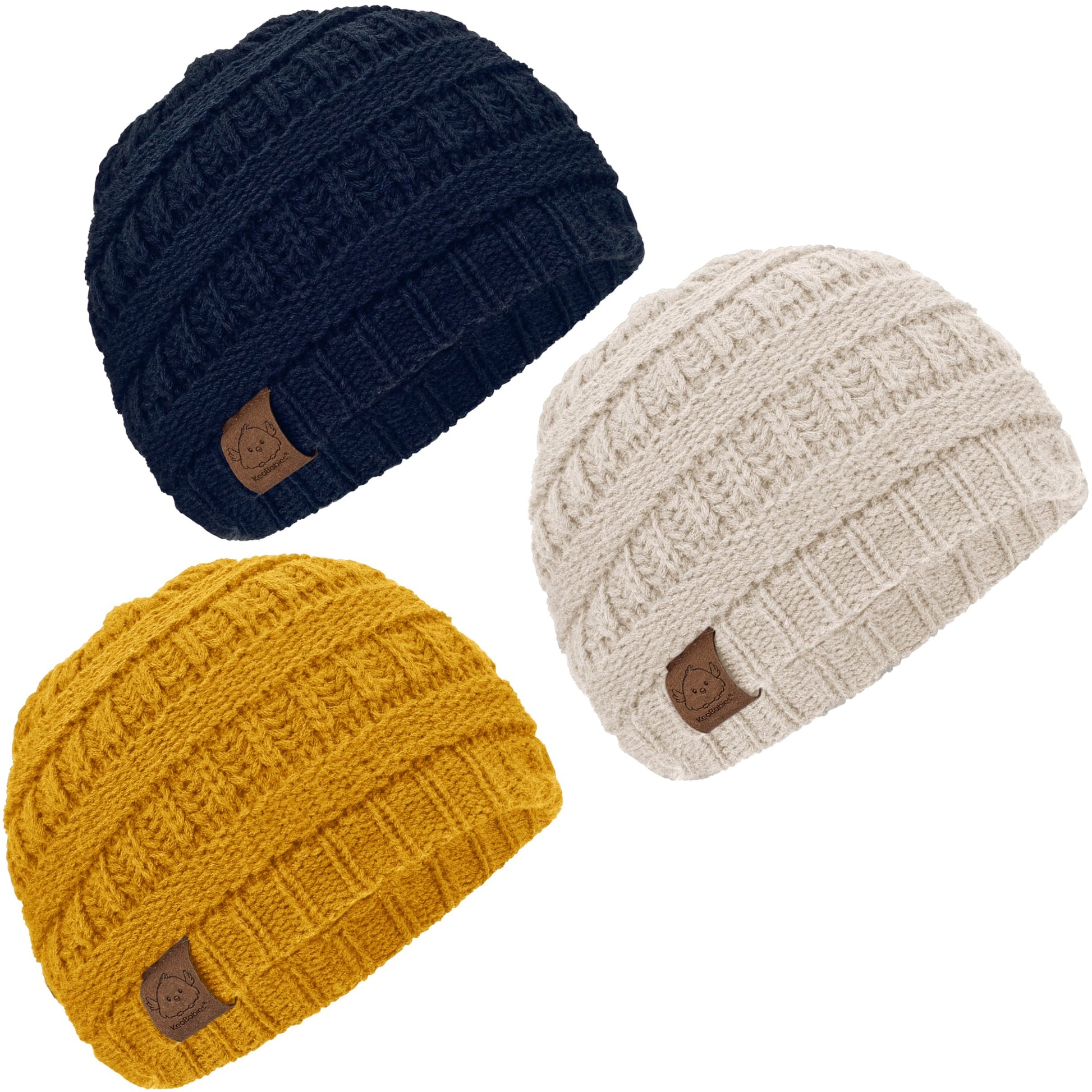 3-Pack Warmzy Baby Beanies 24482360754362
