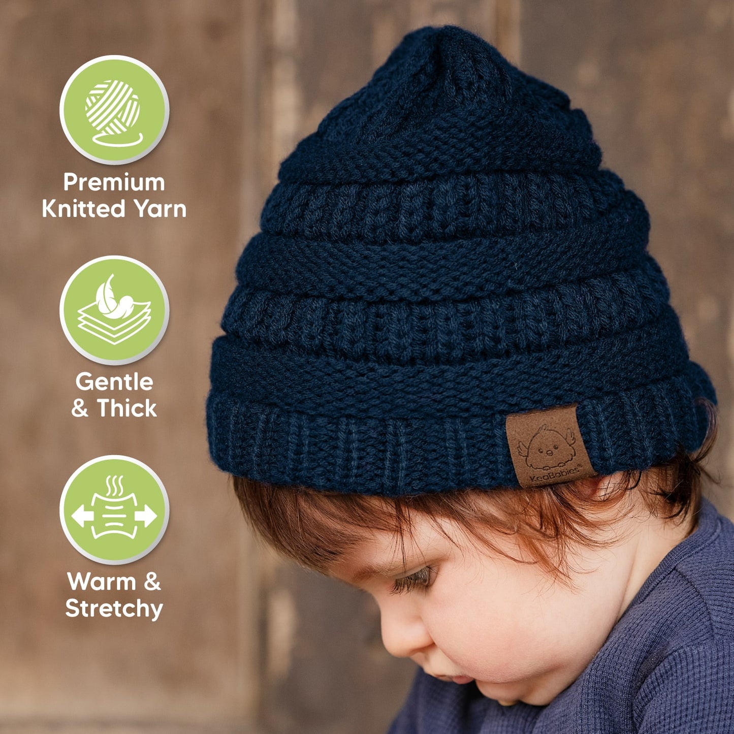 Premium Knitted Yarn that is gentle, thick, warm, and stretchy.
 24956557492410