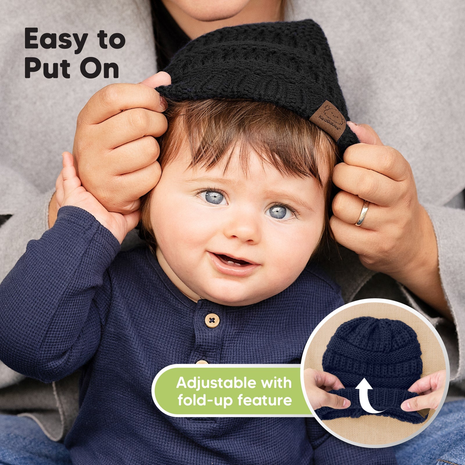 Easy To Put On with adjustable fold-up feature.
 24956560539834