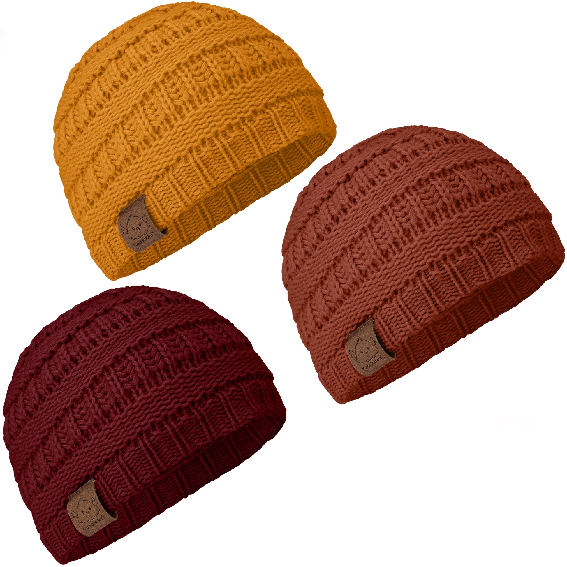 3-Pack Warmzy Baby Beanies 24503095951546