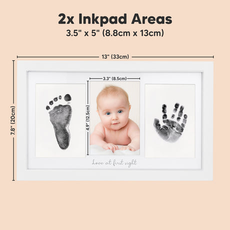 2x Inkpad Areas: 3.5" x 5" (8.8cm x 13cm), Frame size 13" (33cm)
