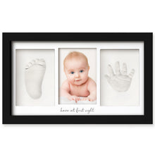 Load image into Gallery viewer, Baby Handprint &amp; Footprint Keepsake Duo Frame (Onyx Black)

