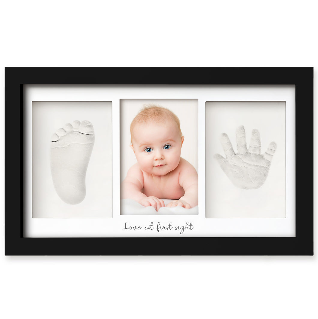 Baby Handprint & Footprint Keepsake Duo Frame (Onyx Black)