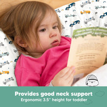 Load image into Gallery viewer, Jumbo Toddler Pillow with Pillowcase (Racecars)
