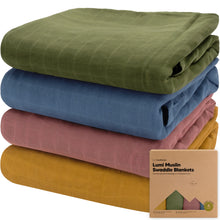 Load image into Gallery viewer, Lumi Muslin Swaddle Blankets
