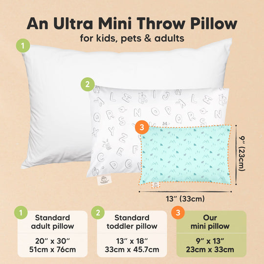 Mini Toddler Pillow With Pillowcase (Polar)