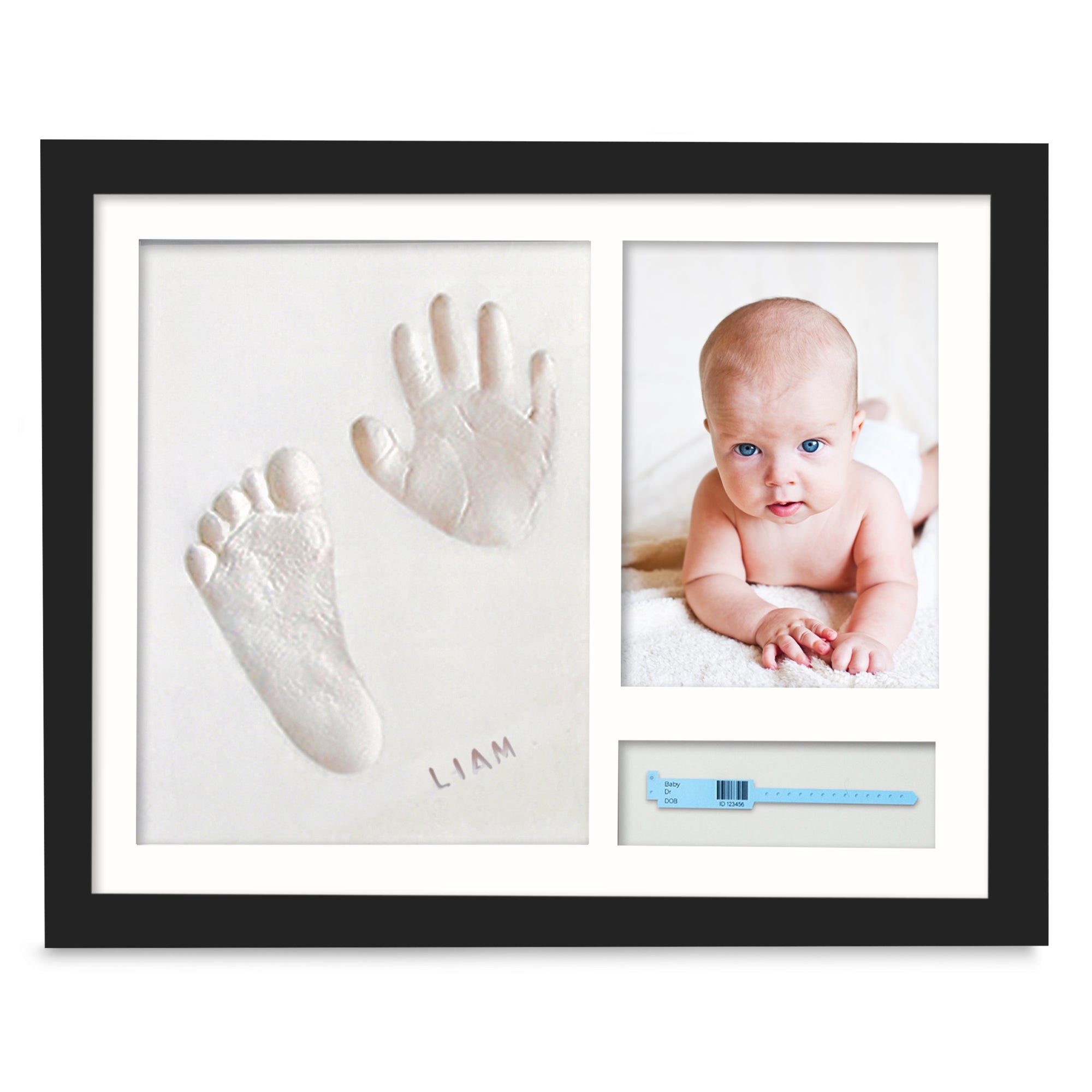 Baby Handprint Footprint Keepsake Kit With Hospital Tag Keepsake