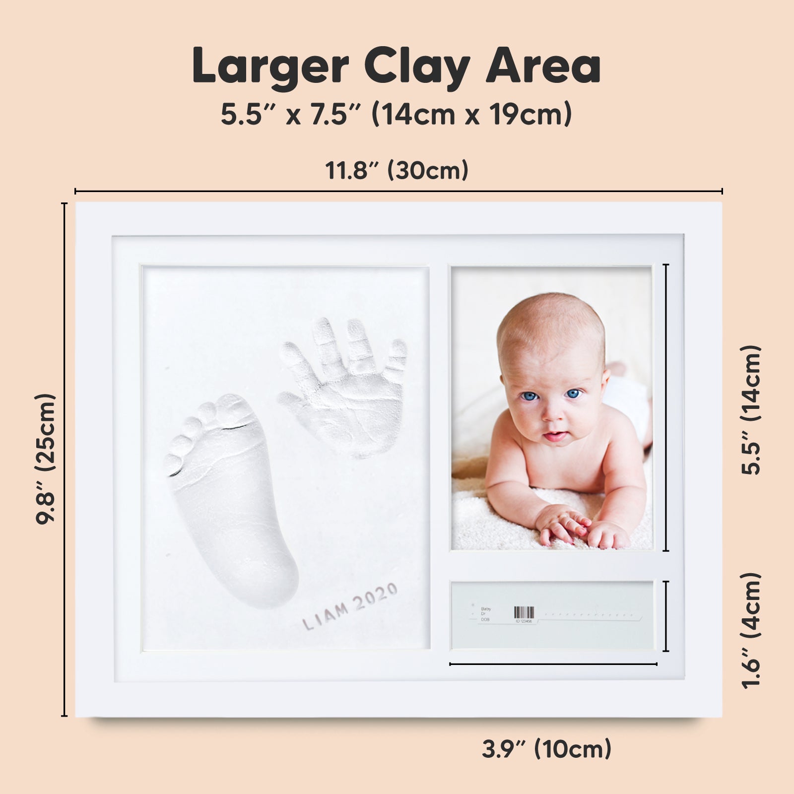 Baby Handprint Kit No Mold Baby Picture Frame Baby Footprint Kit