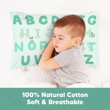 Load image into Gallery viewer, Printed Toddler Pillowcase 13X18&quot; (KeaABC Mint)
