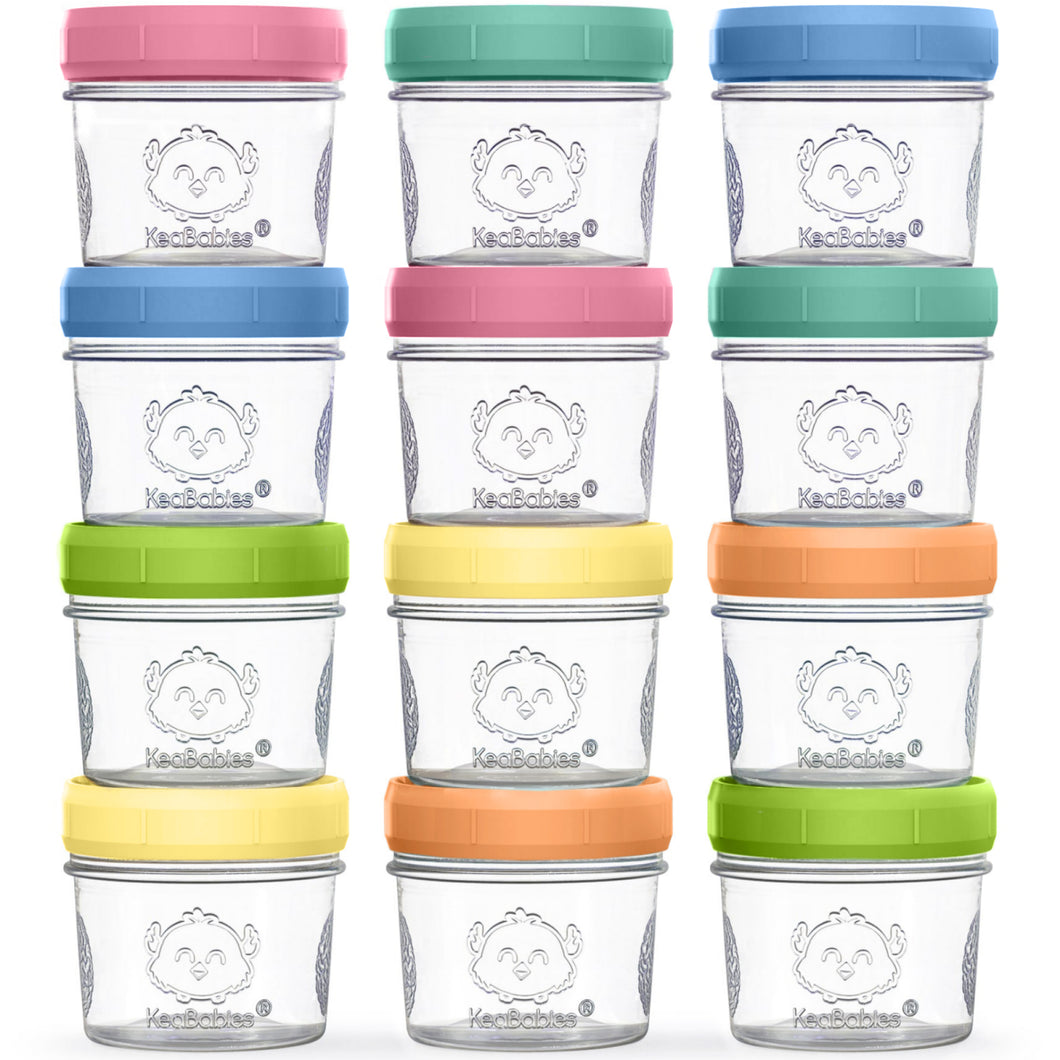 Set of 3 Airtight Glass Jars with Clasp Top Lids, Leakproof Food Storage  Glass Containers - BPA Free - Safe for Baby Food - Microwave Oven