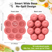 Baby Food Tray  Silicone Baby Food Freezer Tray with Easy Clip-on