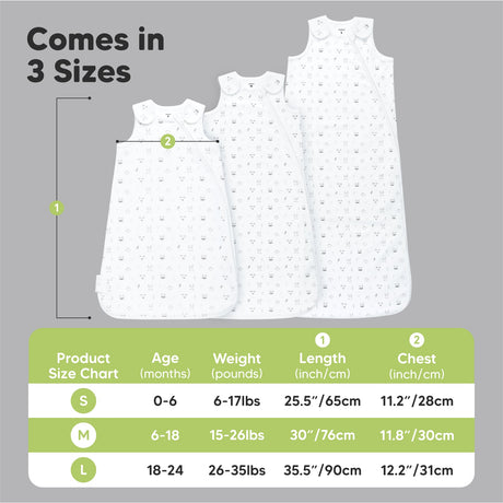 Comes in 3 Sizes:
Small (0–6 months) – 6–17 lbs, 25.5" / 65cm length
Medium (6–18 months) – 15–26 lbs, 30" / 76cm length
Large (18–24 months) – 26–35 lbs, 35.5" / 90cm length