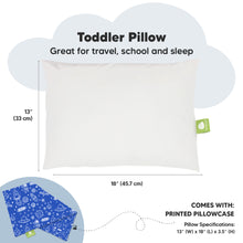 Load image into Gallery viewer, Toddler Pillow with Pillowcase (Off to Space)
