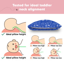 Load image into Gallery viewer, Toddler Pillow with Pillowcase (Off to Space)
