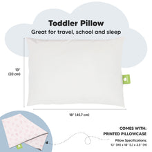 Load image into Gallery viewer, Toddler Pillow with Pillowcase (ABC Land Rose)
