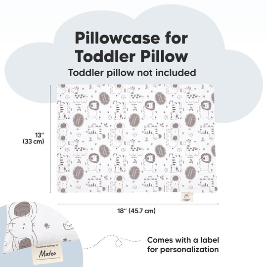 Printed Toddler Pillowcase 13X18" (KeaSafari)