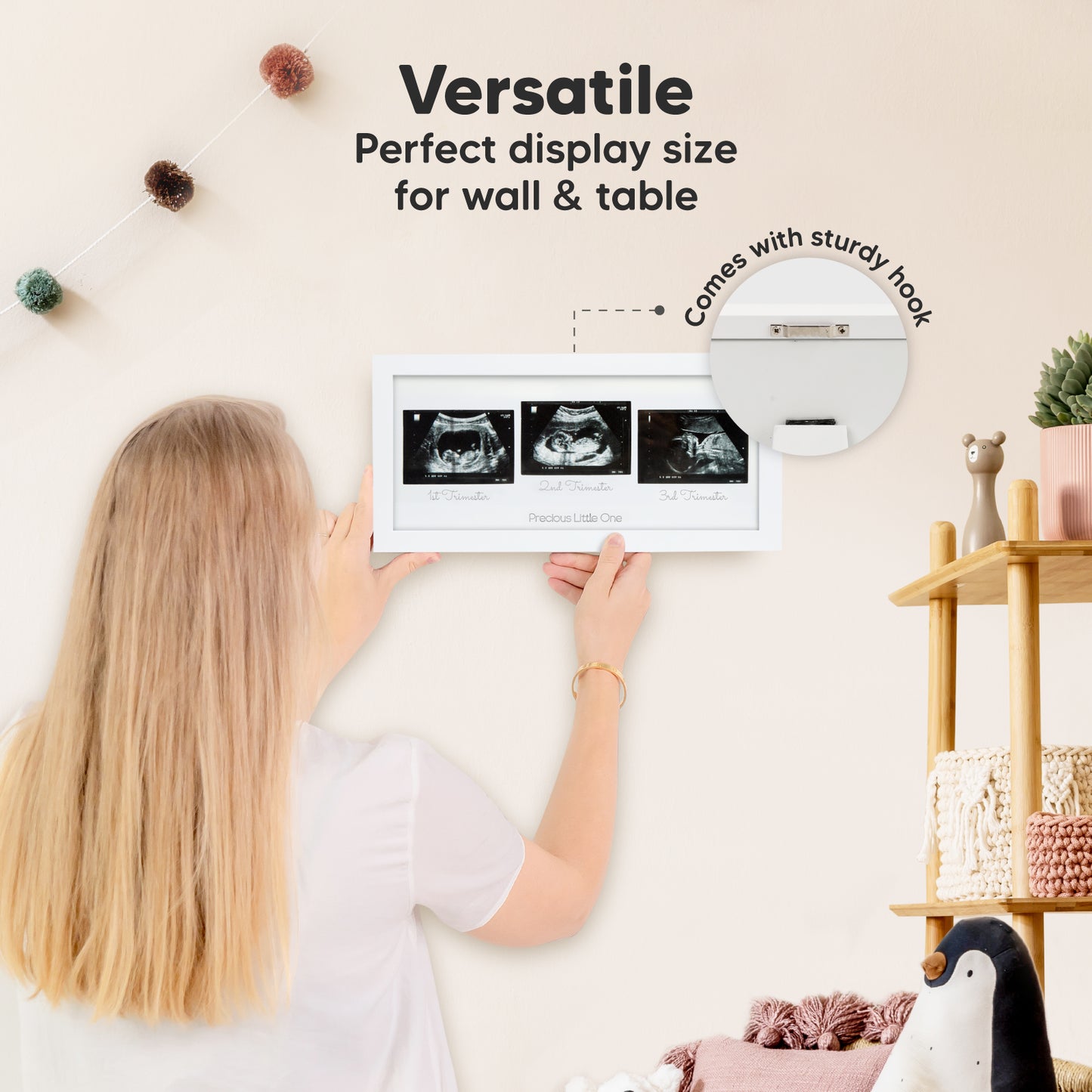 Versatile Display, ideal size for wall mounting or tabletop display. 23212288049338
